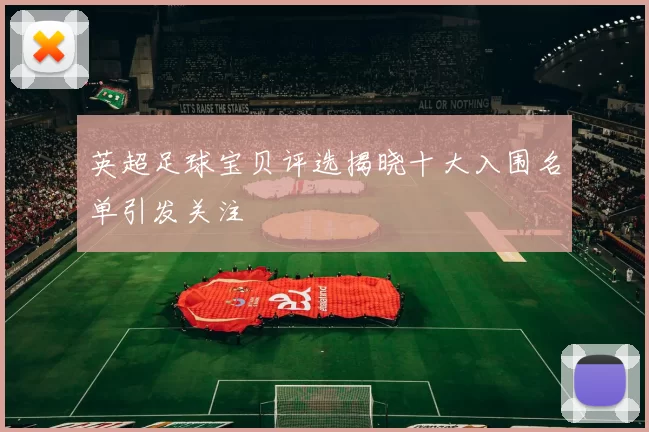英超足球宝贝评选揭晓十大入围名单引发关注