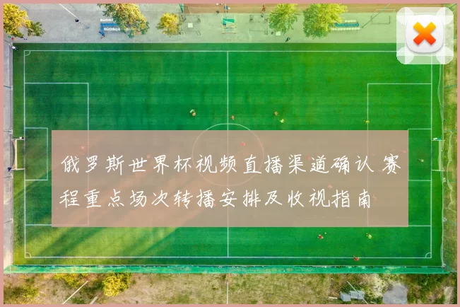 俄罗斯世界杯视频直播渠道确认 赛程重点场次转播安排及收视指南